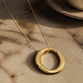 Chunky Open Circle Pendant Necklace