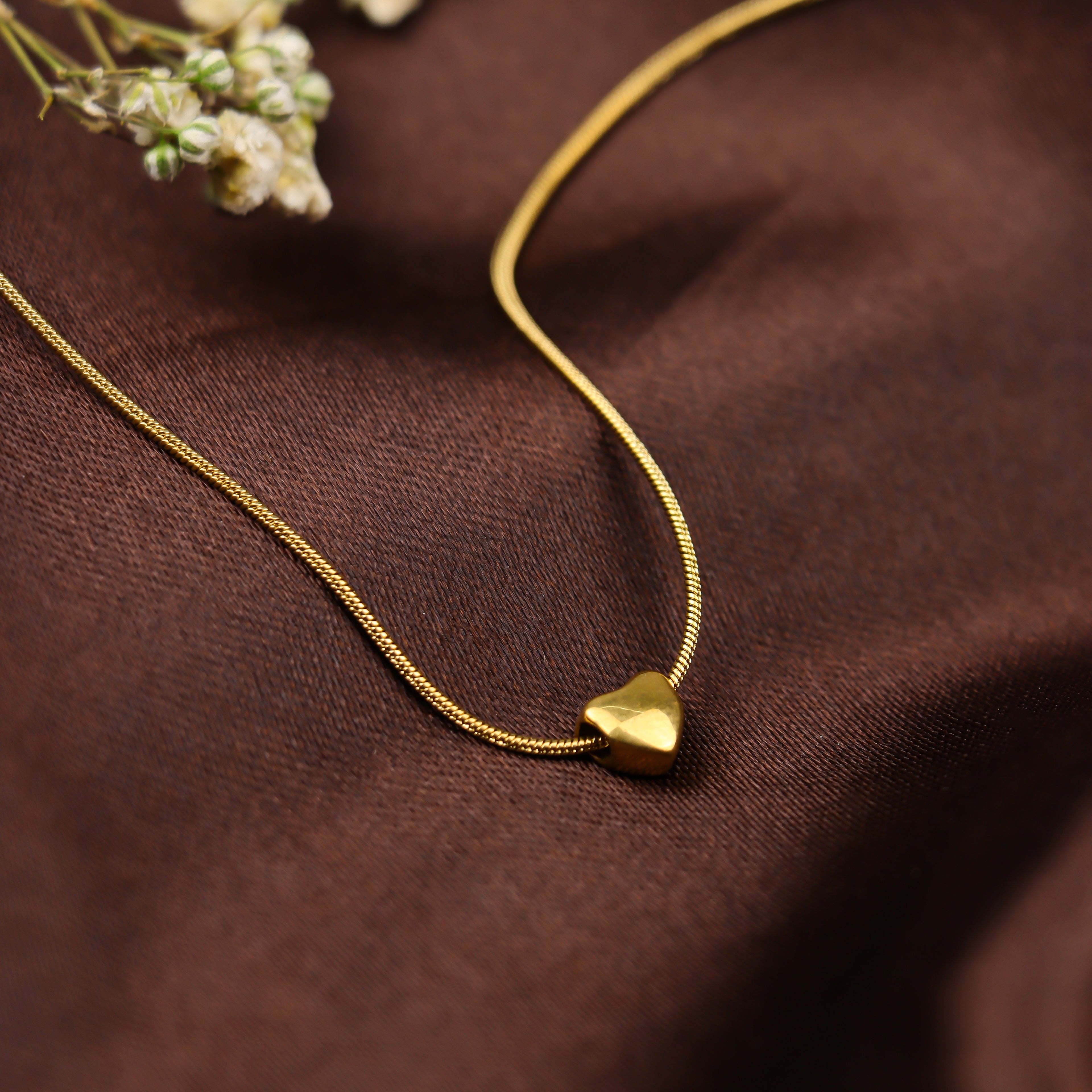 Mini Golden Heart Necklace
