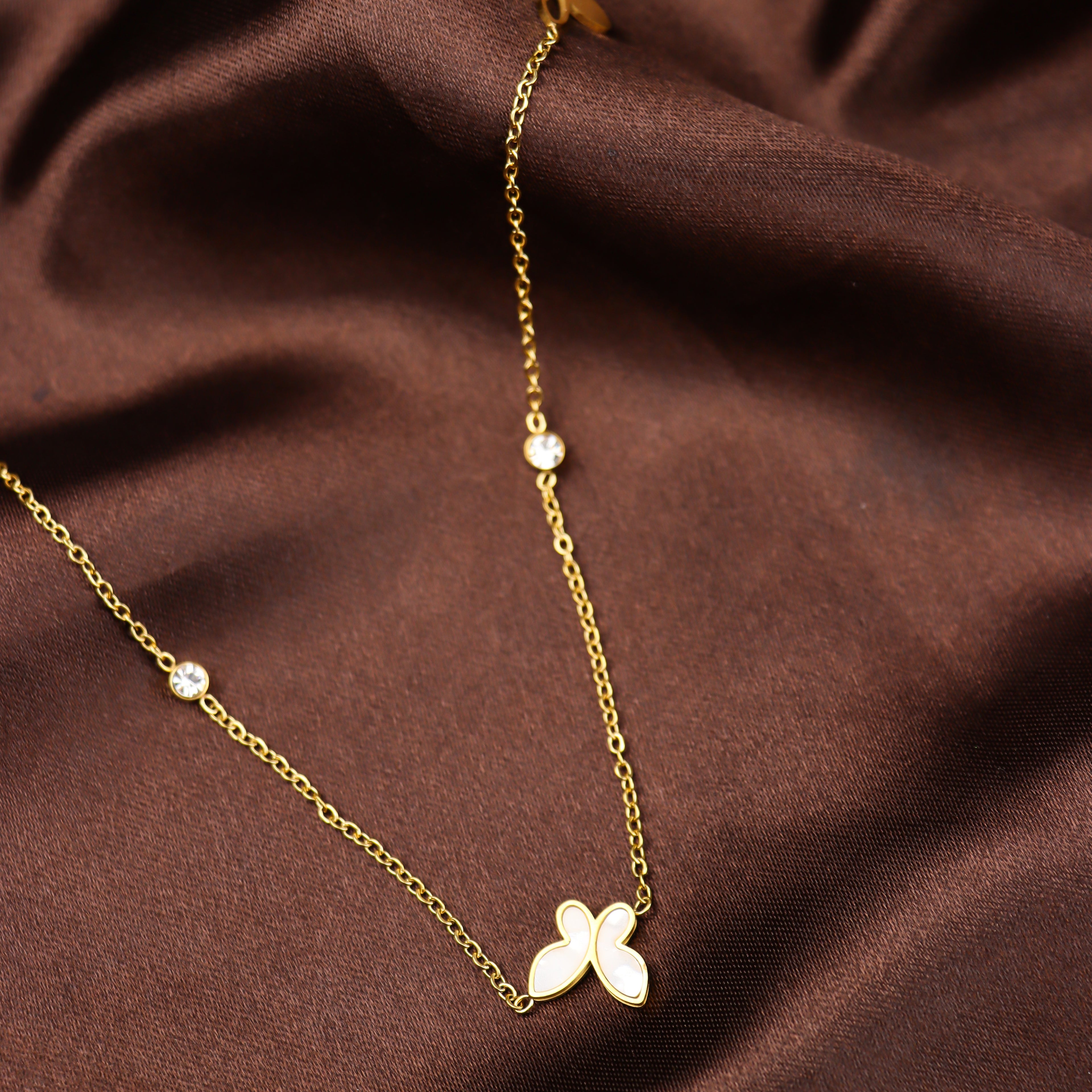 Butterfly Accent Chain Necklace