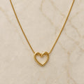 Sculpted Open Heart Pendant Necklace